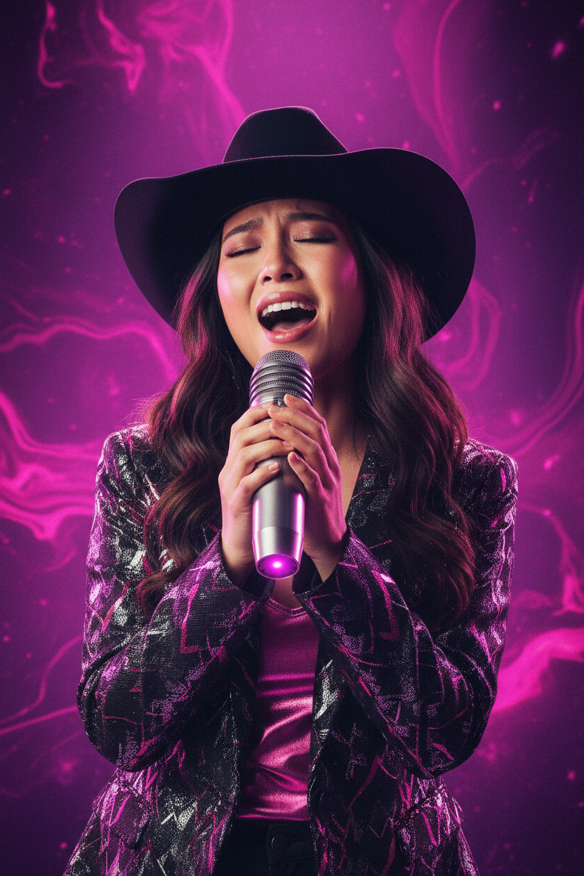 Asian Singer — Clean Stetson Portrait